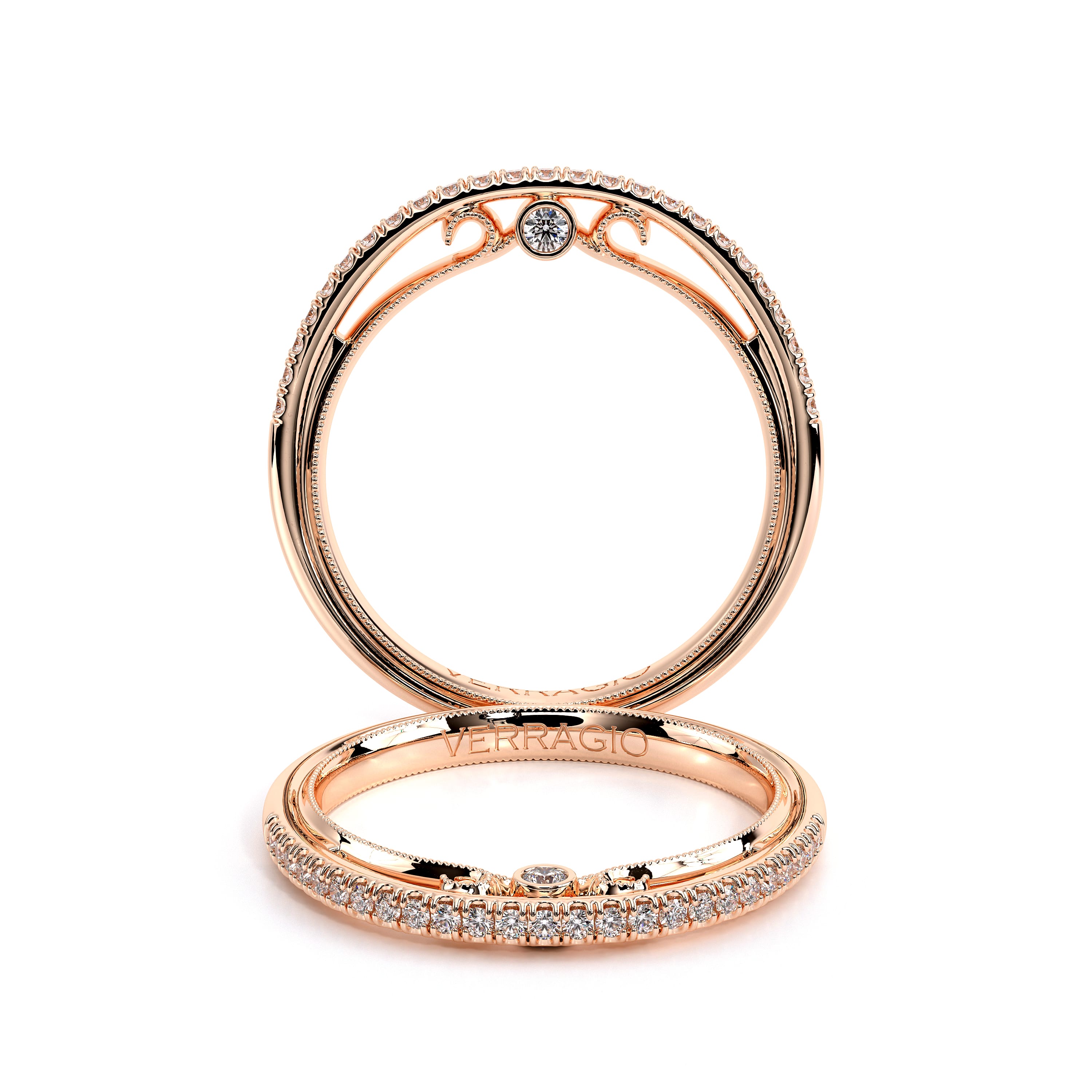 Verragio Floral Rose Gold Diamond Engagement Ring. Arthur's Jewelers
